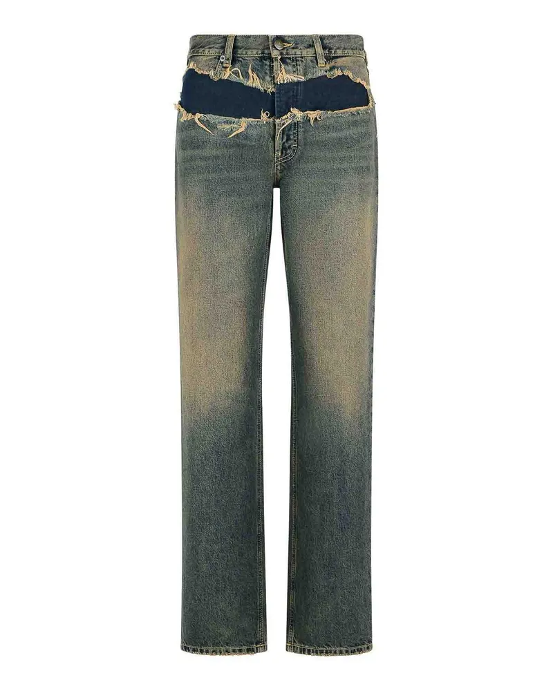 Maison Margiela Straight Leg Jeans - Blau Blau