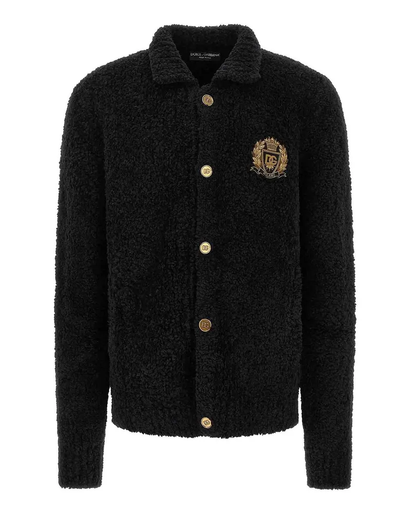 Dolce & Gabbana Langer Mantel - Schwarz Schwarz