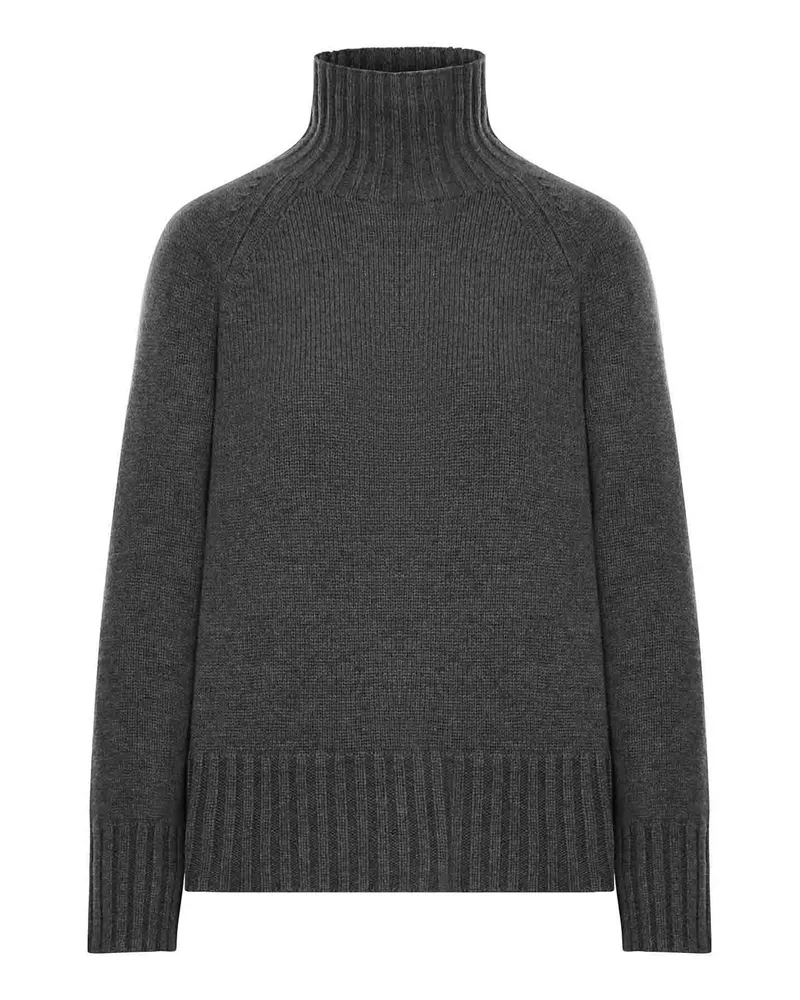 Max Mara Rundhalspullover - Grau Grau