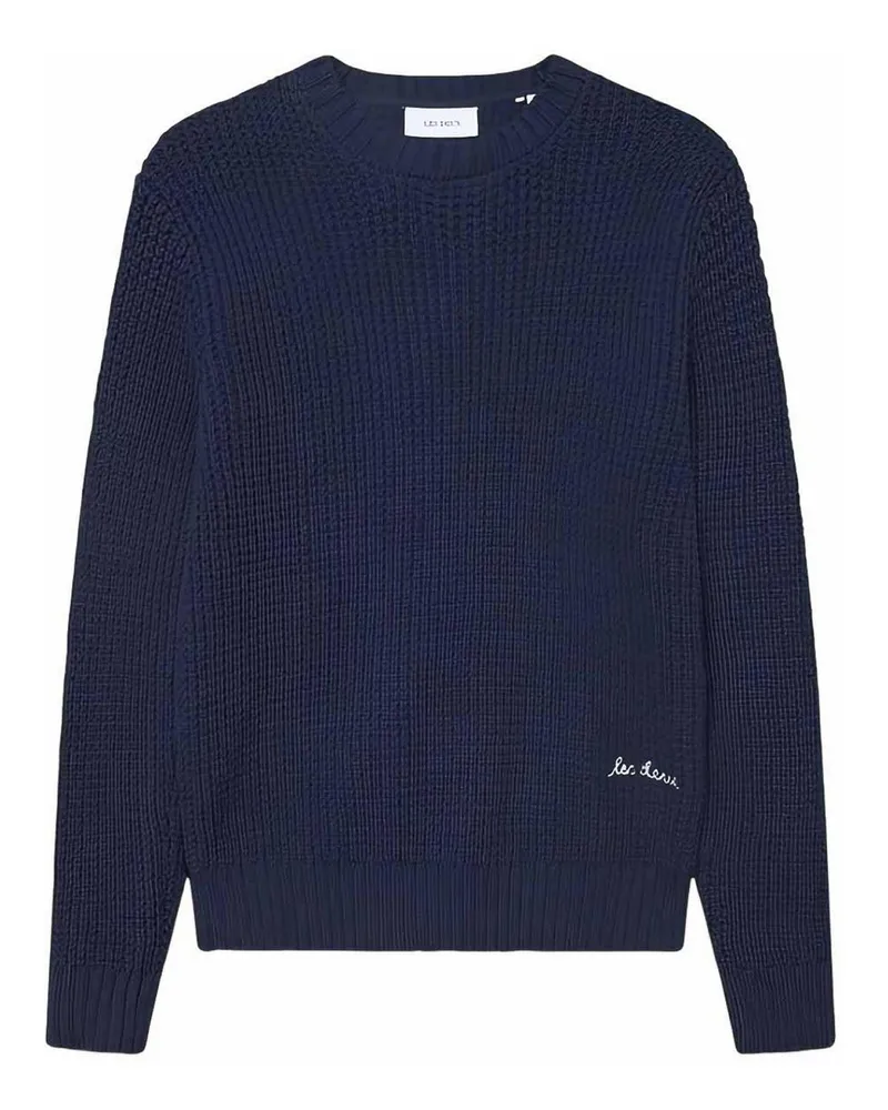 LES DEUX Rundhalspullover - Blau Blau