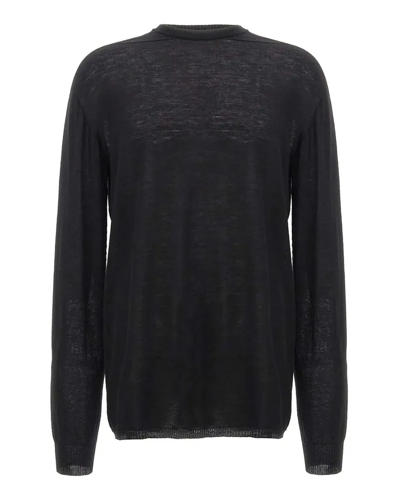 Rick Owens Rundhalspullover - Schwarz Schwarz