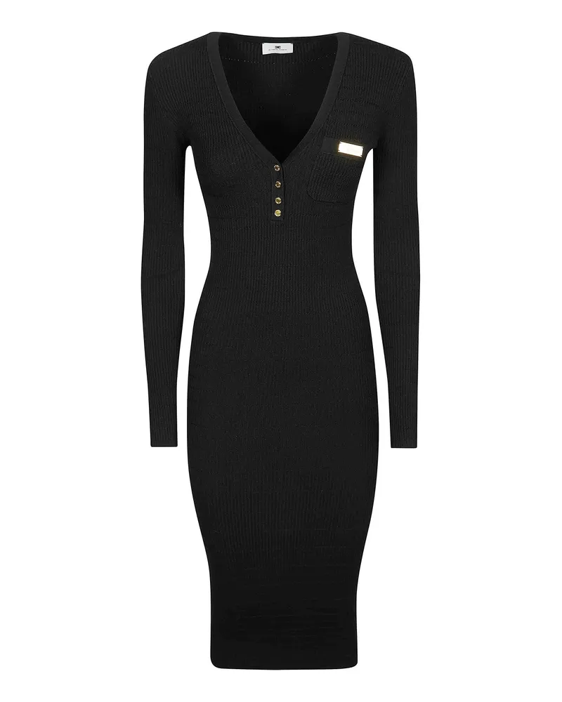 Elisabetta Franchi Maxikleid - Schwarz Schwarz