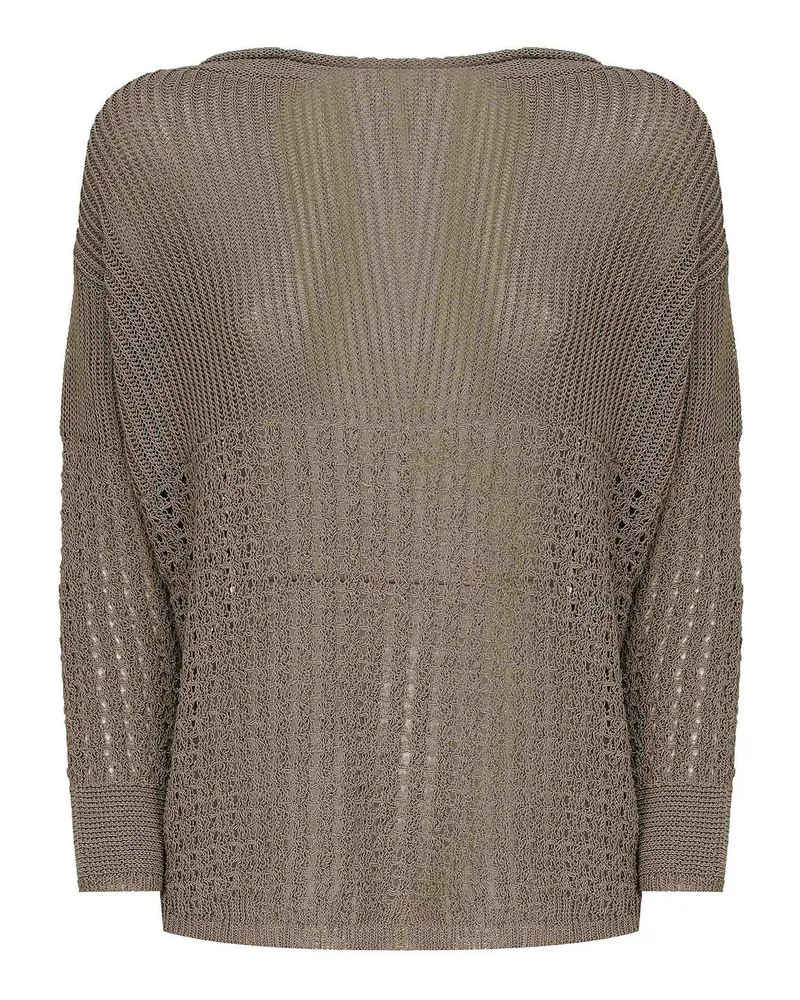 Max Mara Rundhalspullover - Beige Beige