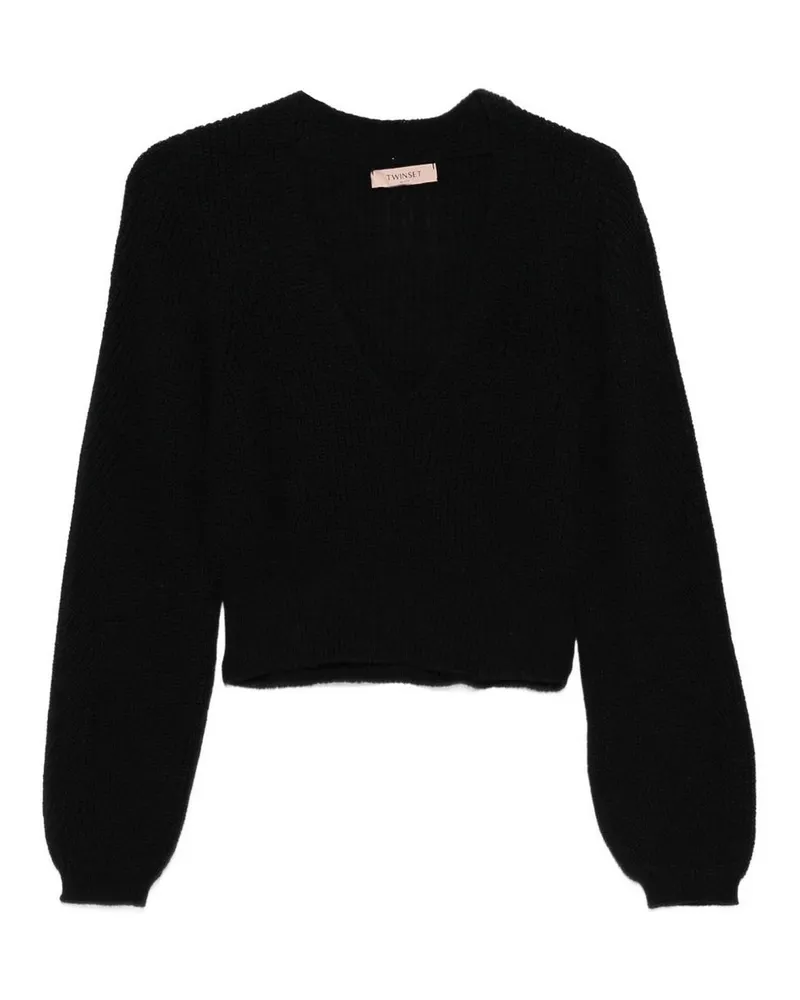 Twin-Set V-Pullover - Schwarz Schwarz