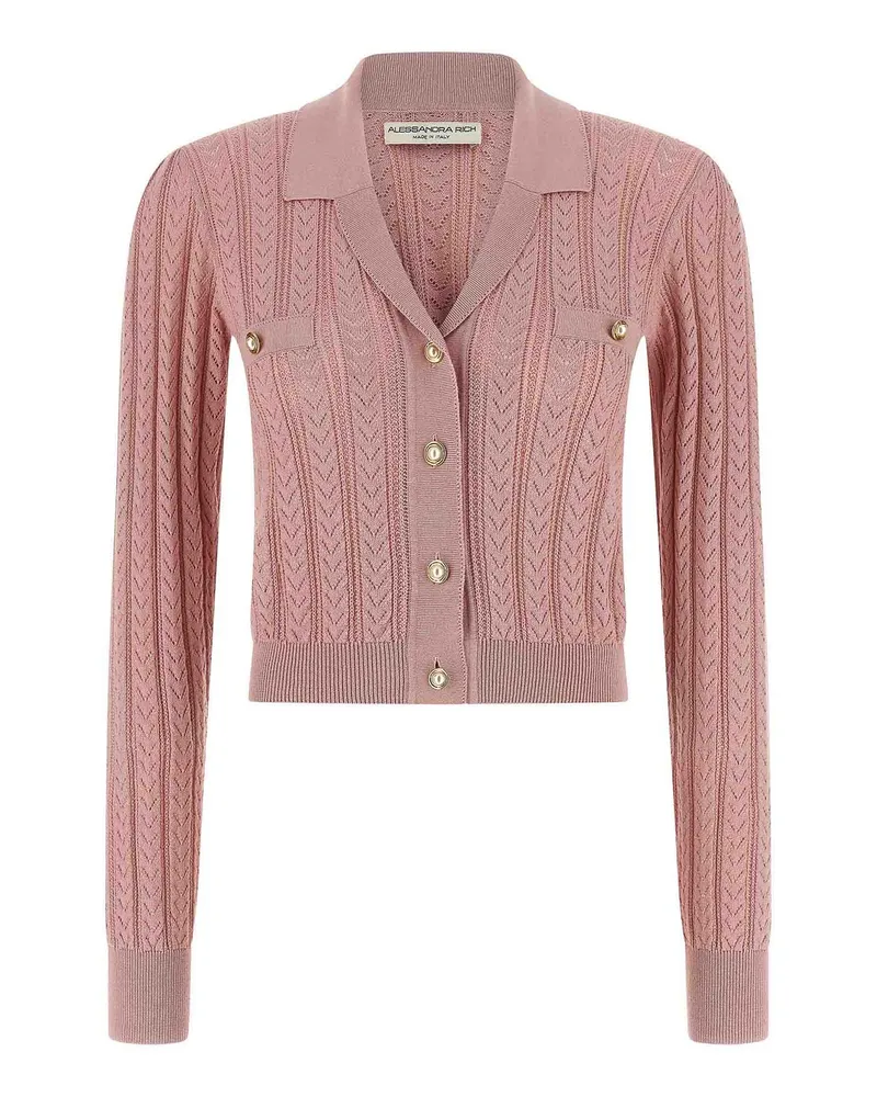 Alessandra Rich Cardigan - Nude Nude