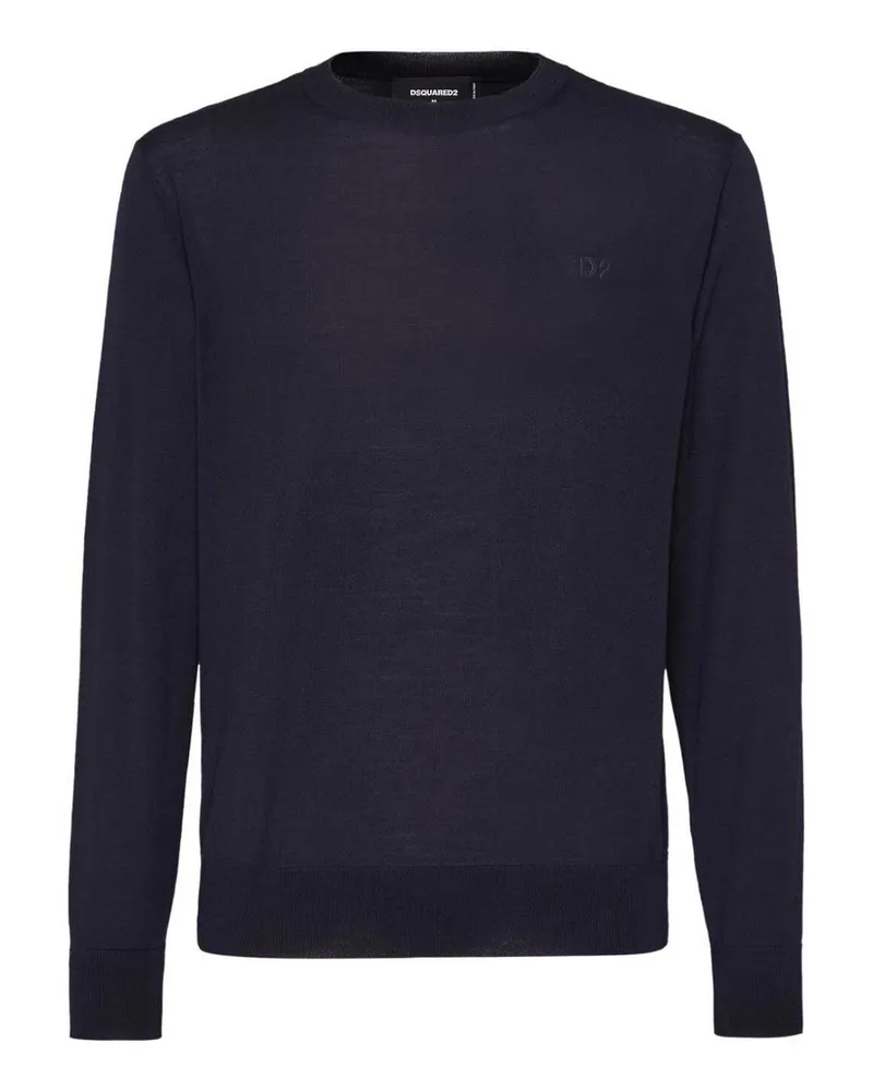 Dsquared2 Rundhalspullover - Dunkelblau Dunkelblau