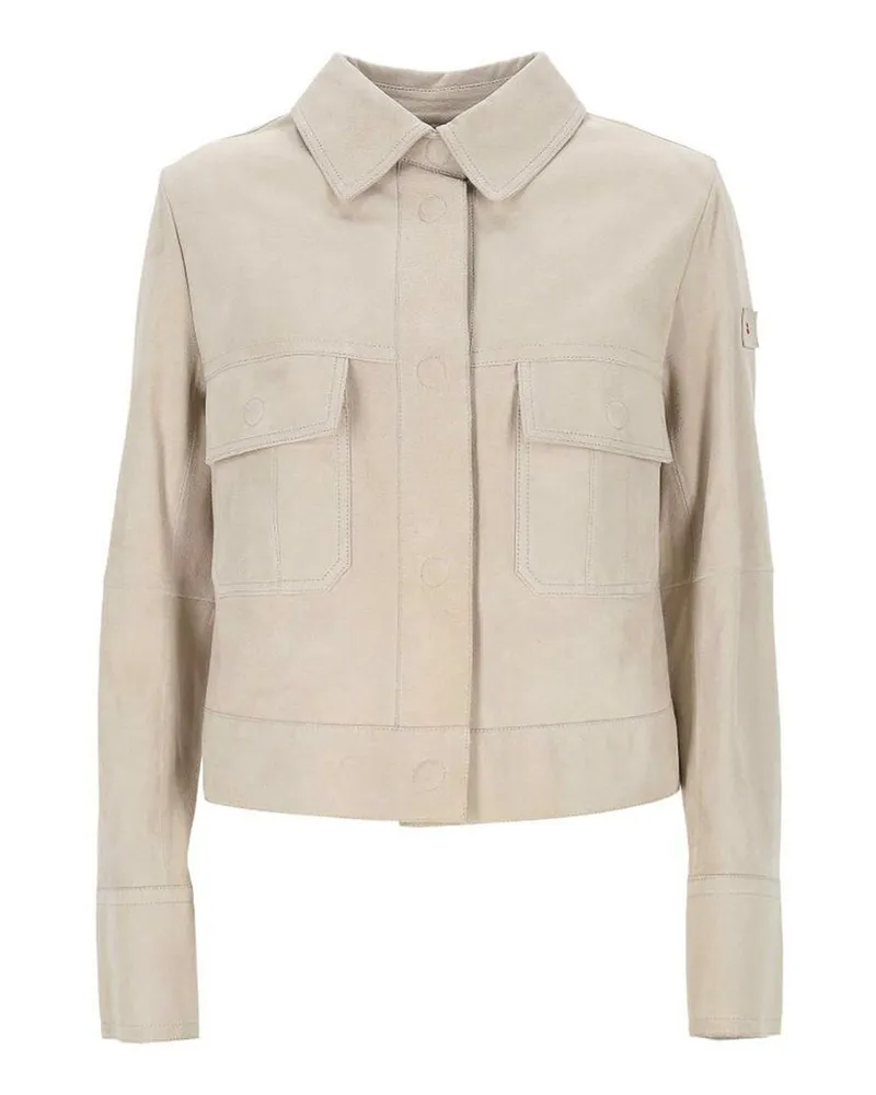 Peuterey Lederjacke - Hellbeige Hellbeige