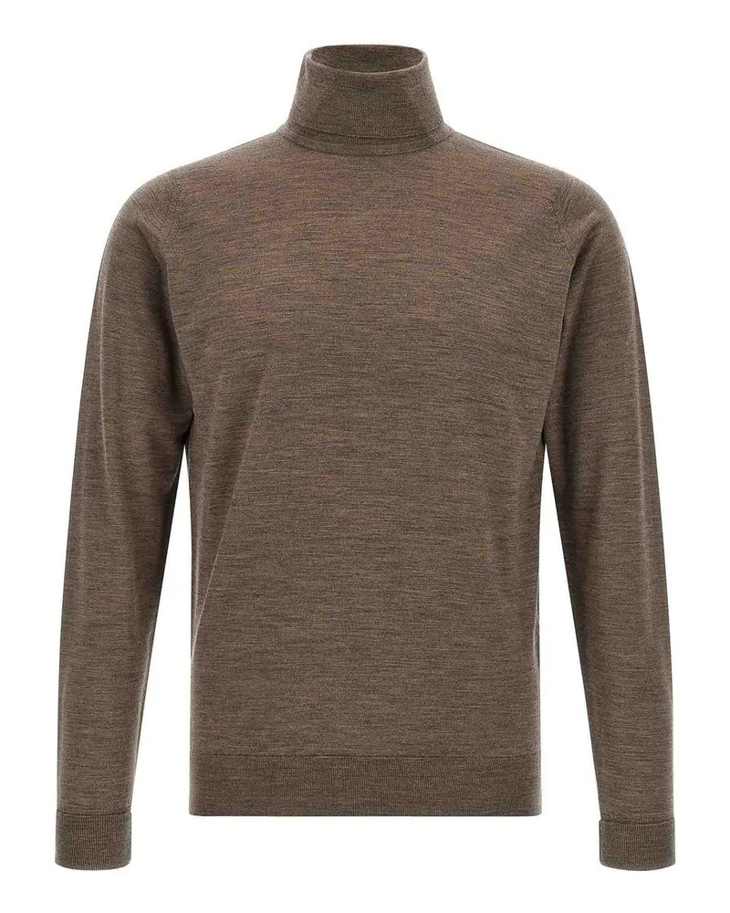 John Smedley Rundhalspullover - Braun Braun
