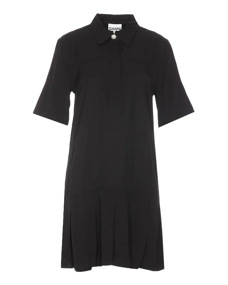 Ganni Kurzes Kleid - Schwarz Schwarz
