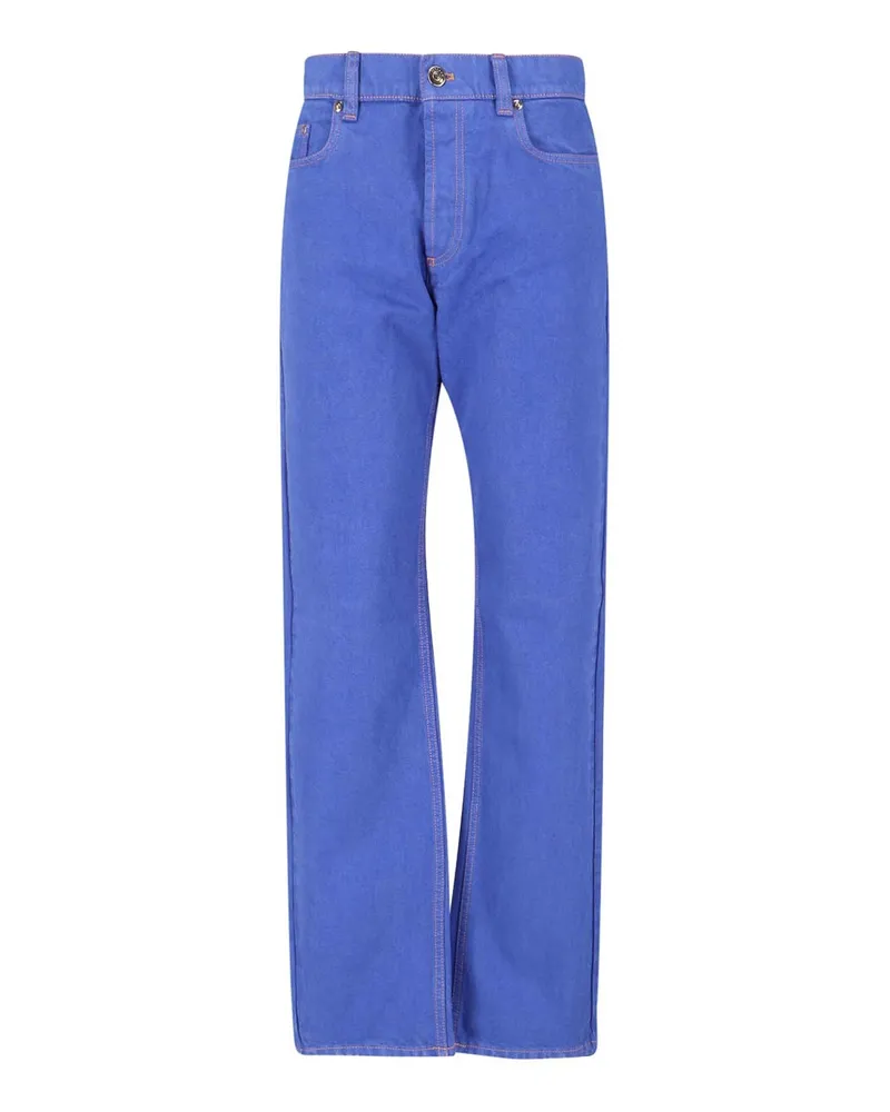 Versace Straight Leg Jeans - Blau Blau