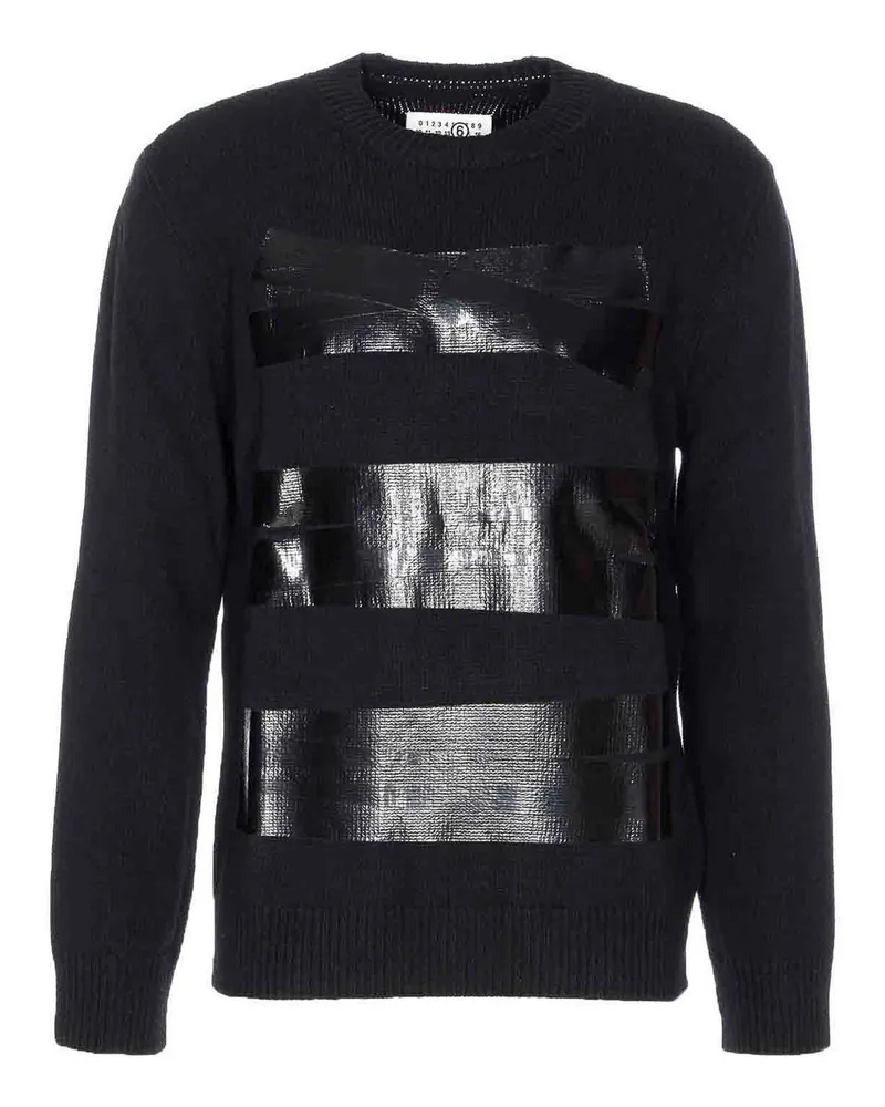Maison Margiela Rundhalspullover - Schwarz Schwarz
