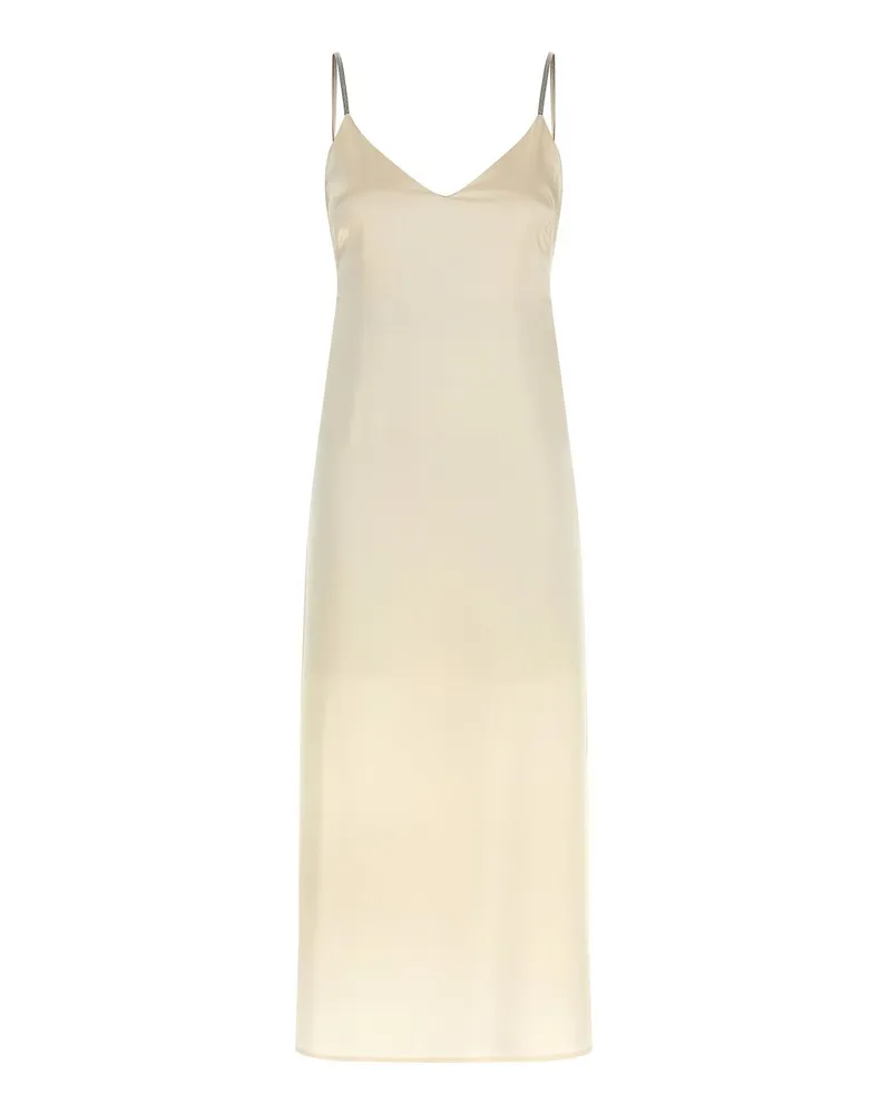 Peserico Knielanges Kleid - Weiß Weiß