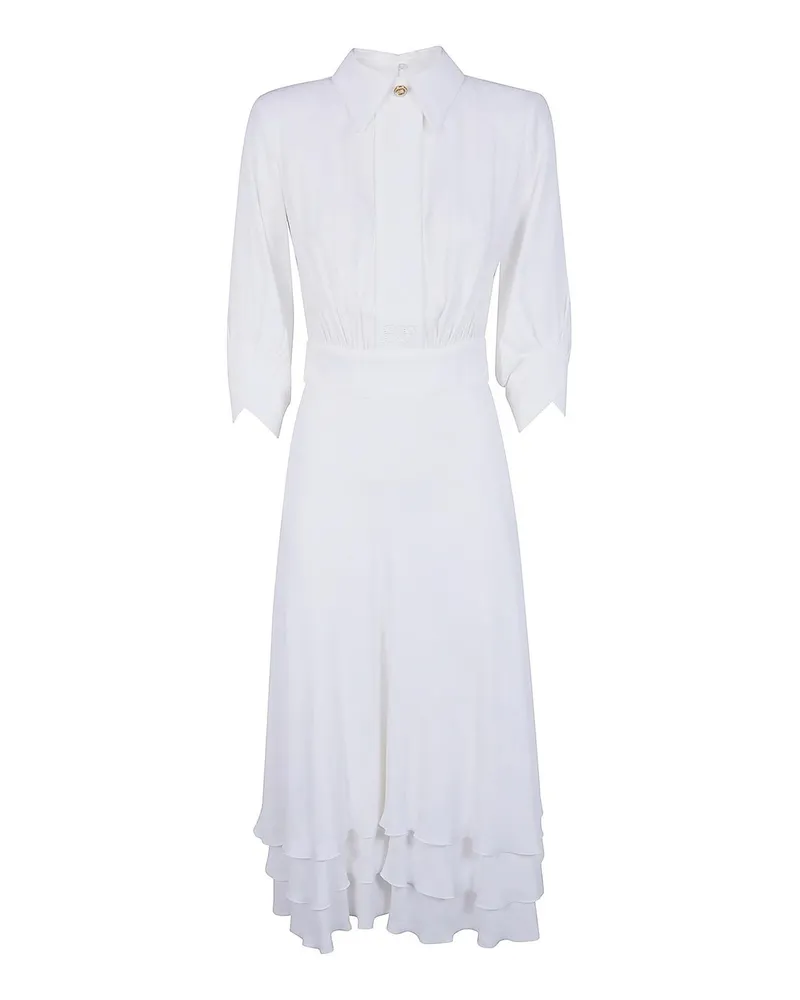 Elisabetta Franchi Knielanges Kleid - Weiß Weiß