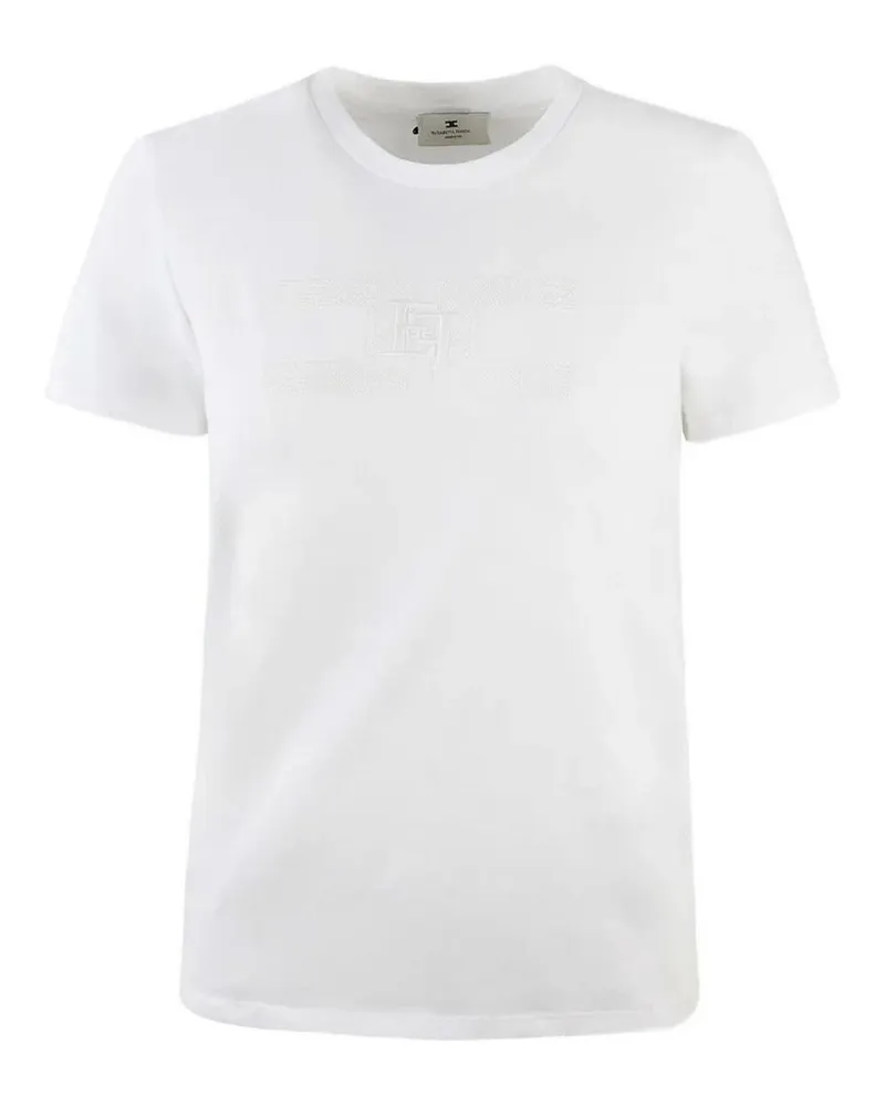 Elisabetta Franchi Rundhalspullover - Weiß Weiß