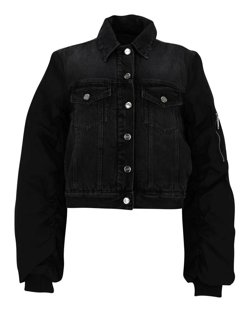 Ganni Jeansjacke - Schwarz Schwarz