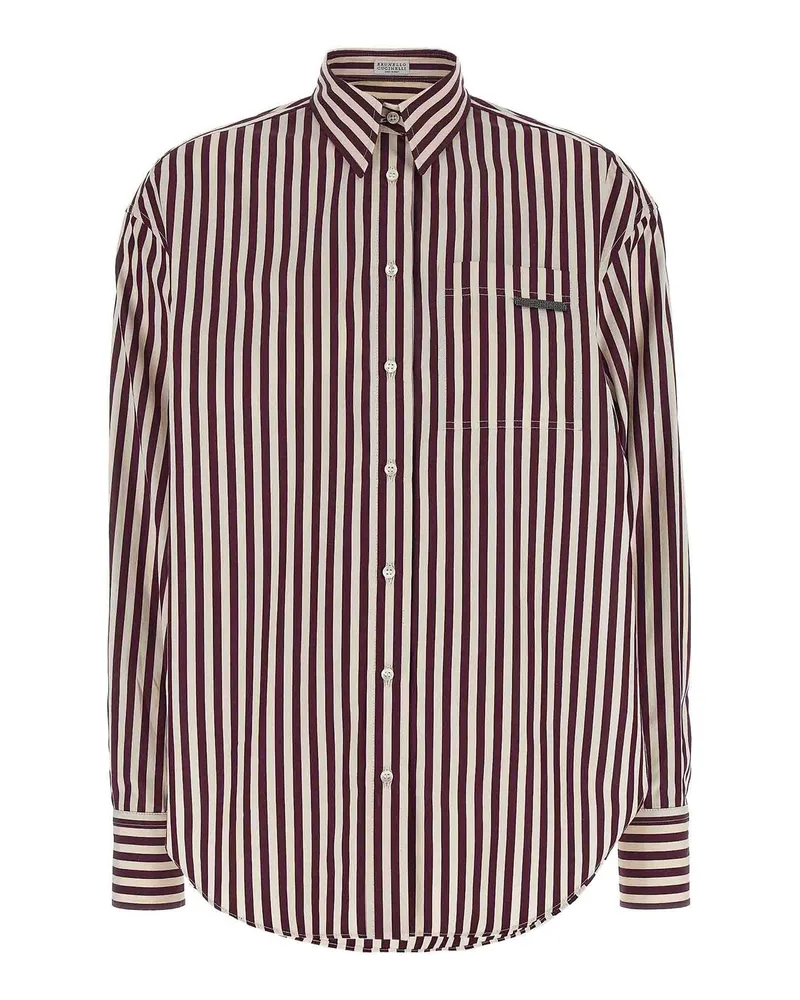 Brunello Cucinelli Hemd - Dunkelrot Dunkelrot