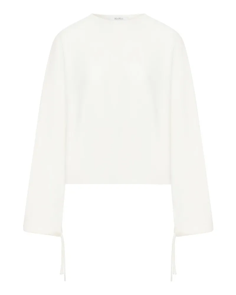 Max Mara Rundhalspullover - Weiß Weiß