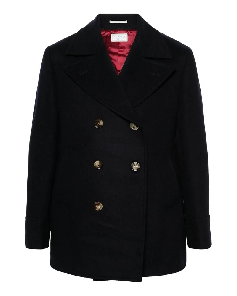 Brunello Cucinelli Kurzer Mantel - Blau Blau