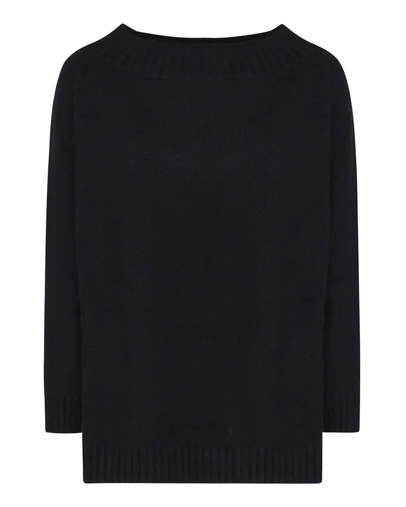 Max Mara Rundhalspullover - Schwarz Schwarz