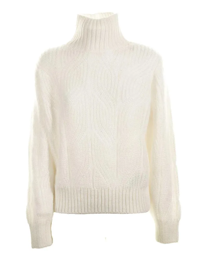 Eleventy Rollkragenpullover - Weiß Weiß