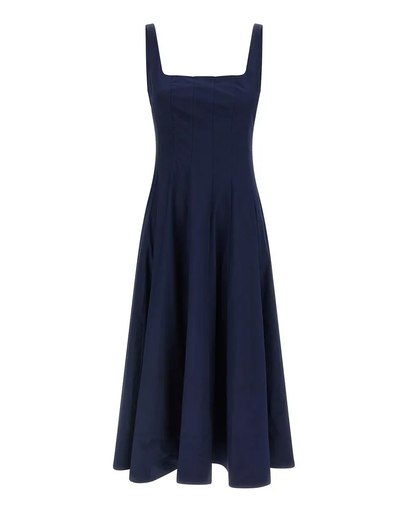 STAUD Knielanges Kleid - Blau Blau