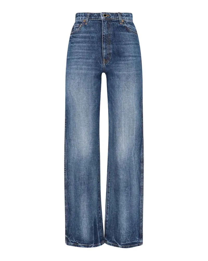 KHAITE Straight Leg Jeans - Blau Blau