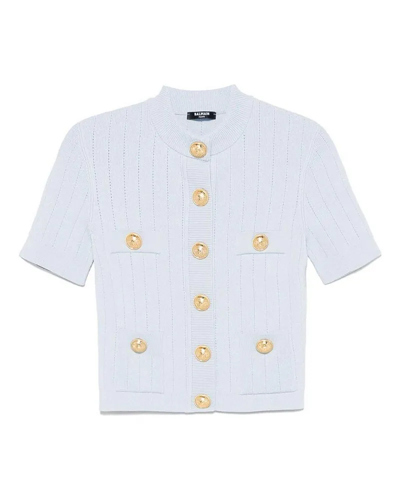 Balmain Rundhalspullover - Blau Blau