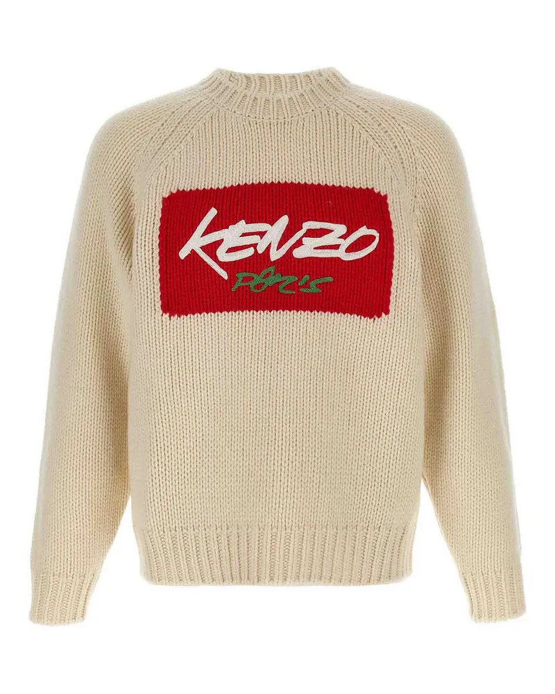 Kenzo Rundhalspullover - Schwarz Beige