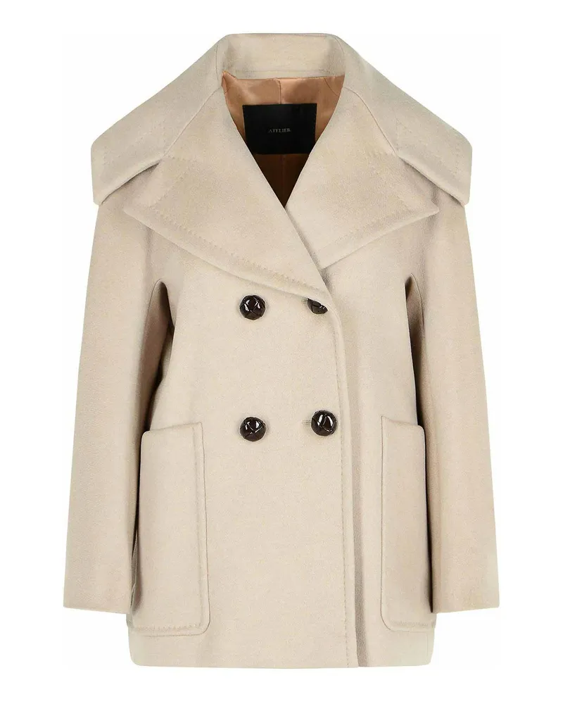 Max Mara Kurzer Mantel - Beige Beige