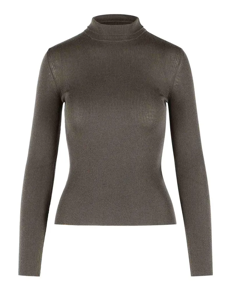 Max Mara Rundhalspullover - Braun Braun