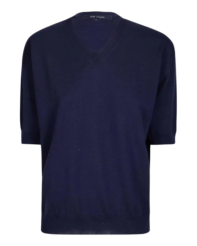 Sofie D'Hoore V-Pullover - Blau Blau