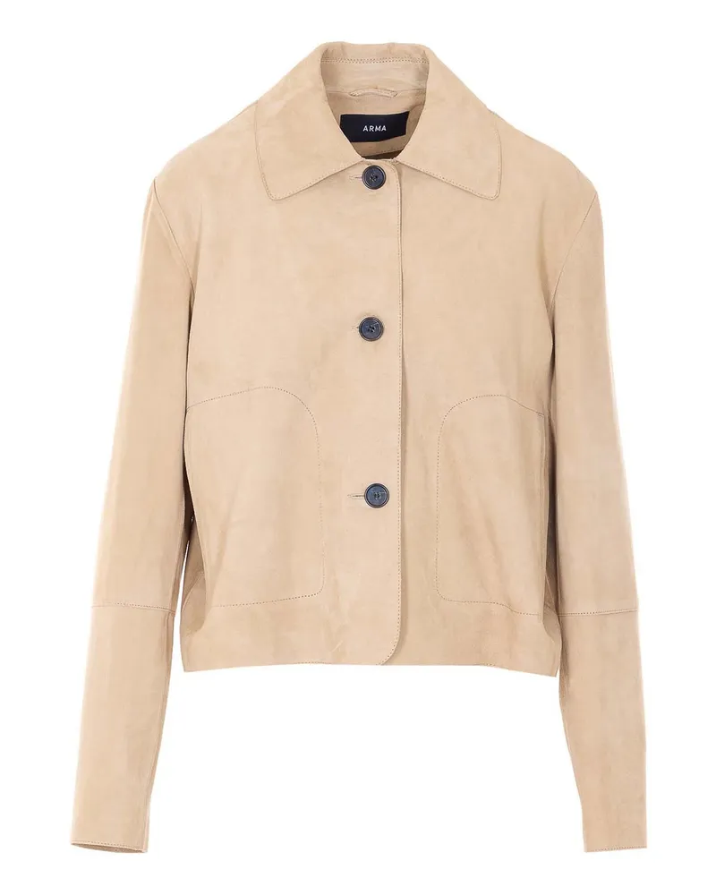 Arma Lederjacke - Beige Beige