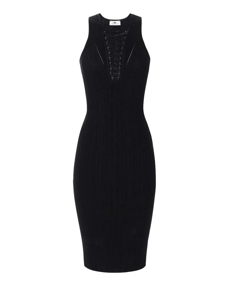 Elisabetta Franchi Knielanges Kleid - Schwarz Schwarz