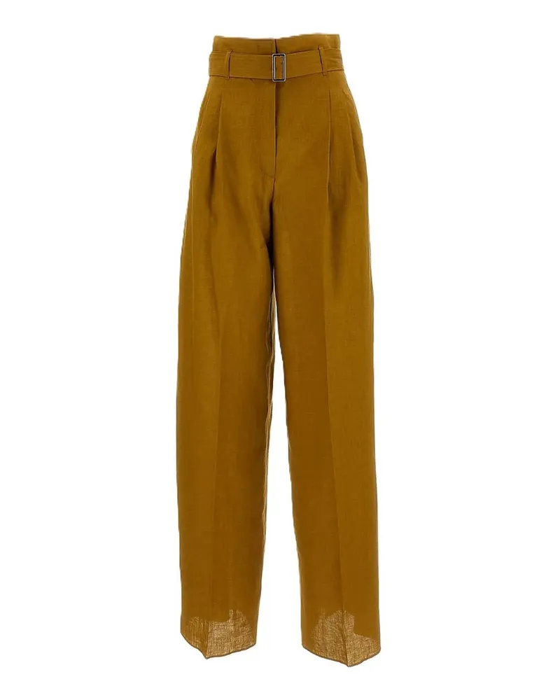 Max Mara Stiefeletten - Dunkelgelb Hellbraun