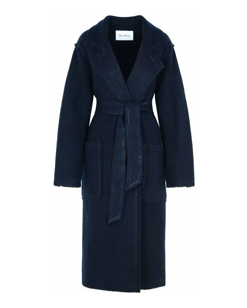 Max Mara Kurzer Mantel - Blau Blau