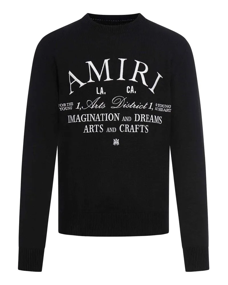 Amiri Rundhalspullover - Schwarz Schwarz