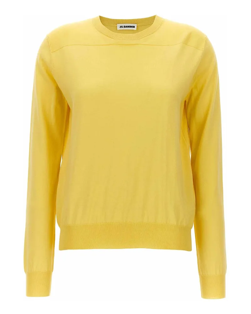 Jil Sander Rundhalspullover - Gelb Gelb
