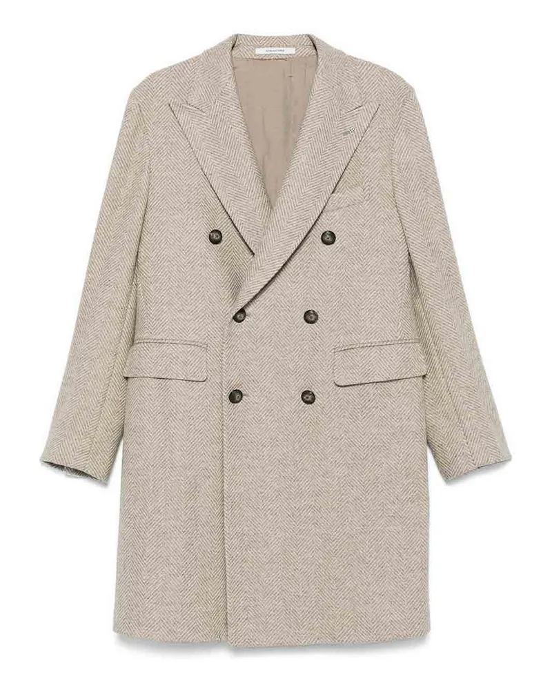 Tagliatore Knielanger Mantel - Grau Grau