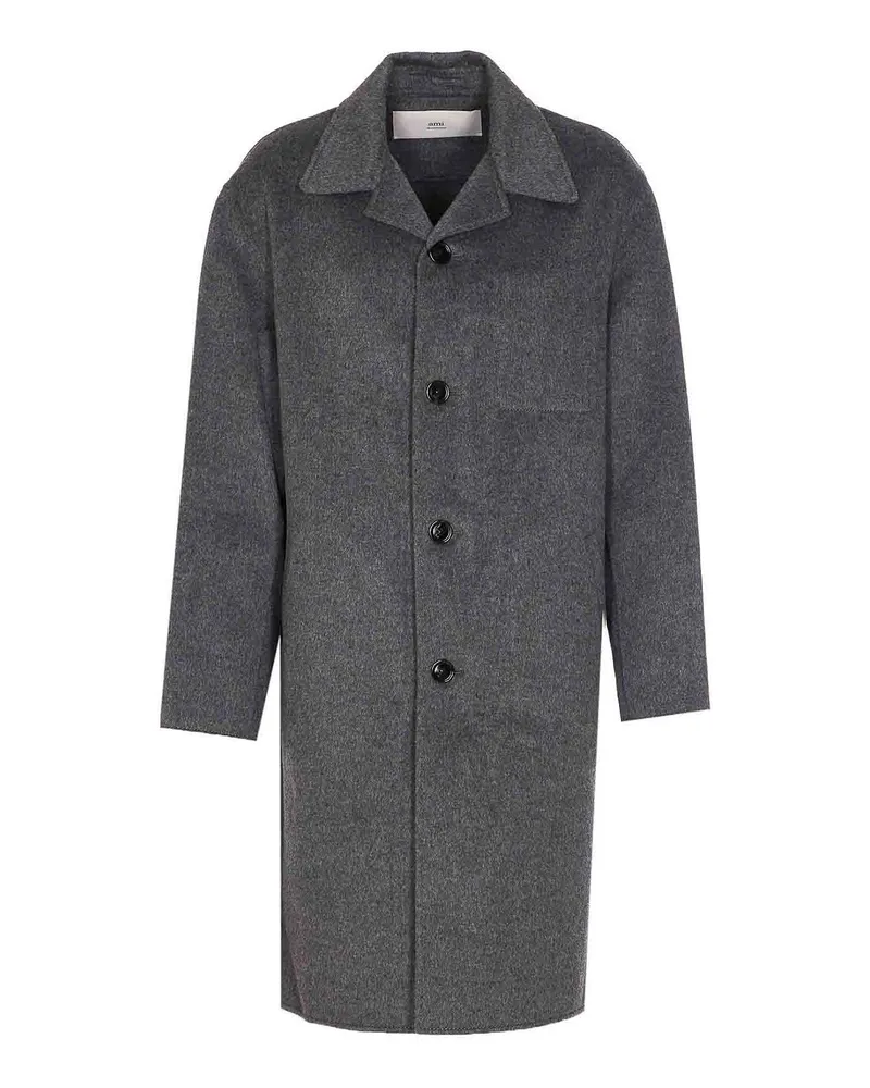 AMI Paris Kurzer Mantel - Grau Grau