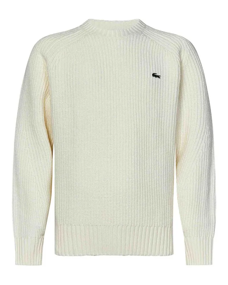 Lacoste Rundhalspullover - Weiß Weiß