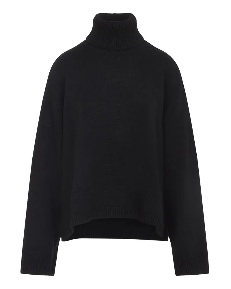 FRANKIE Shop Rollkragenpullover - Schwarz Schwarz