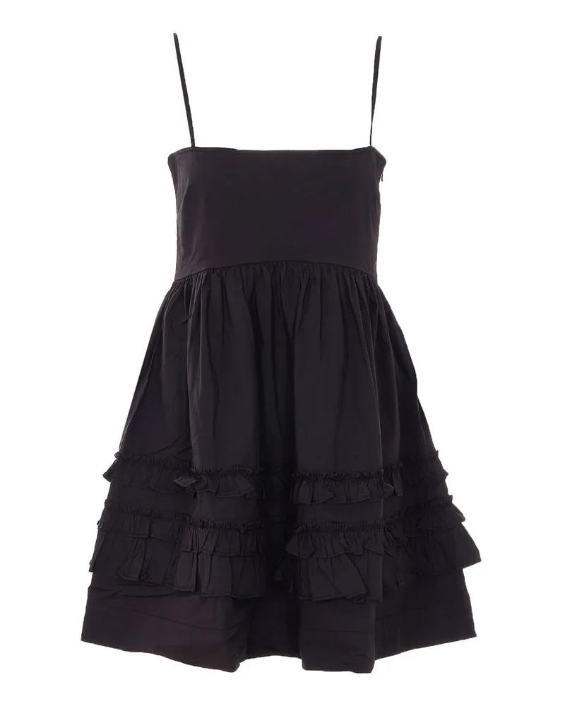 Ganni Kurzes Kleid - Schwarz Schwarz