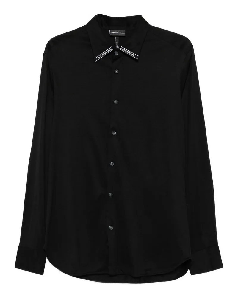 Emporio Armani Hemd - Schwarz Schwarz