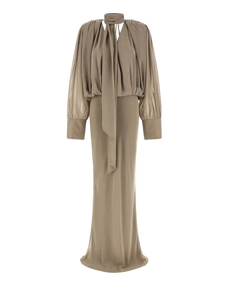 ROTATE Birger Christensen Maxikleid - Beige Beige