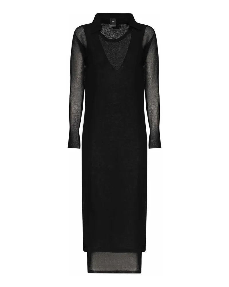 Pinko Knielanges Kleid - Schwarz Schwarz