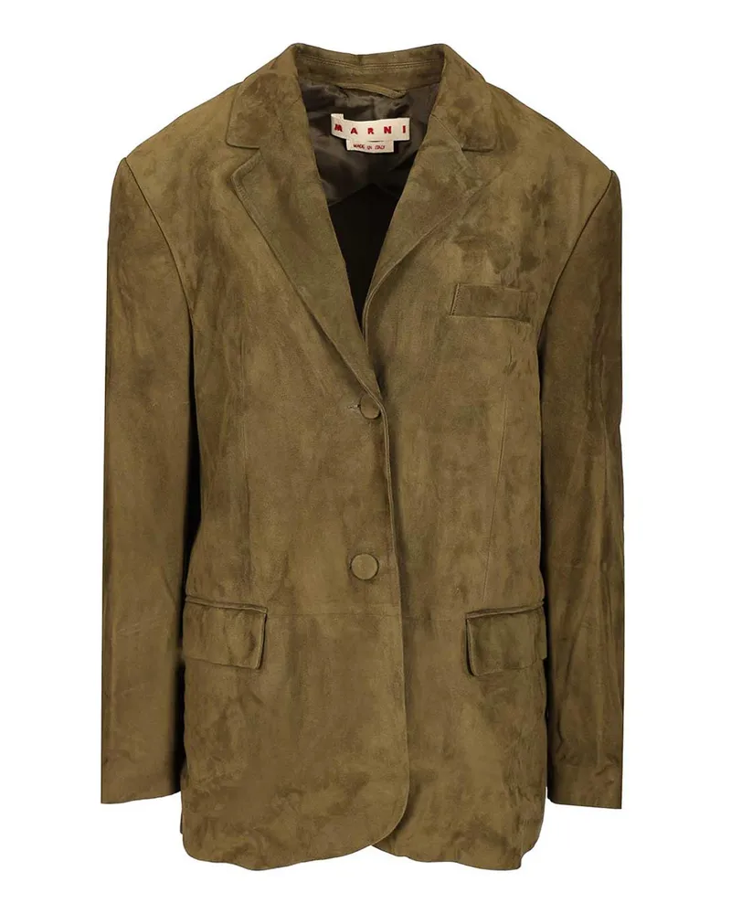 Marni Lederjacke - Grün Grün