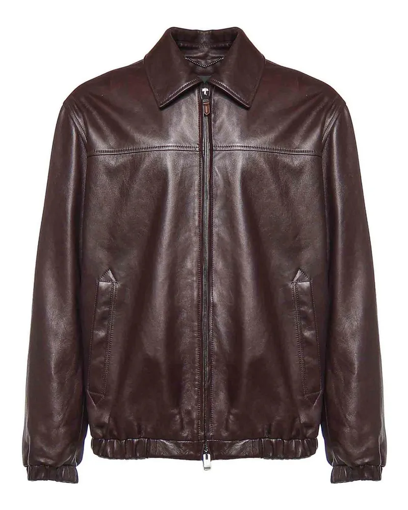 Canali Ledermantel - Bordeaux Bordeaux