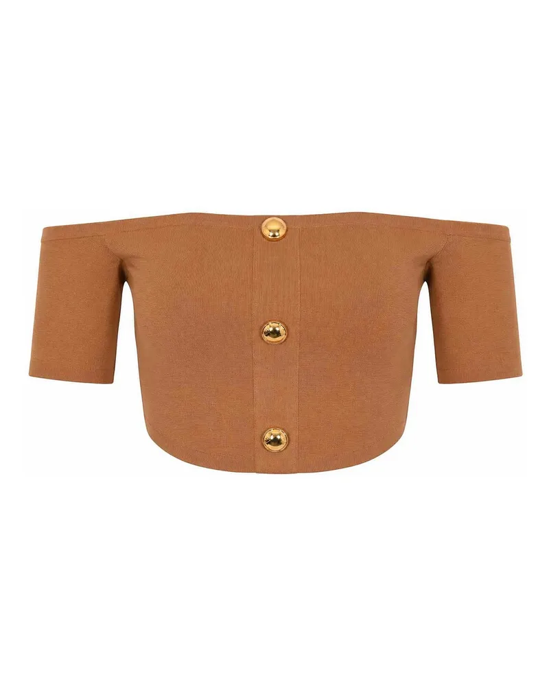 Elisabetta Franchi Top - Beige Beige
