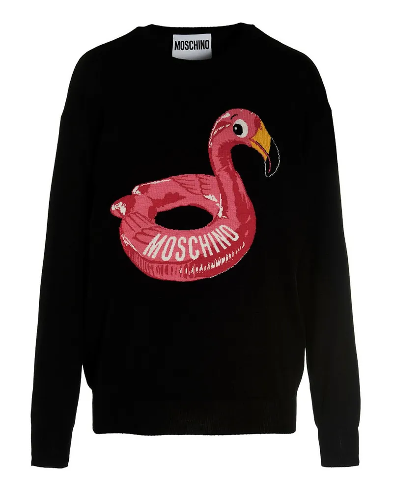 Moschino Rundhalspullover - Schwarz Schwarz