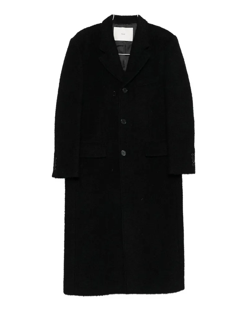 Dunst Knielanger Mantel - Schwarz Schwarz